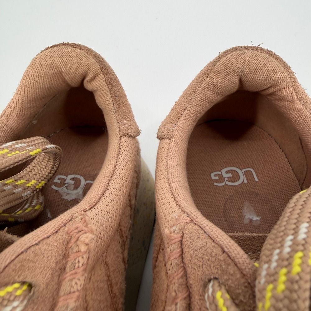UGG Marin Lace Logo Platform Sneakers Chestnut Tan Suede 1125025 Womens 6 - Picture 15 of 15